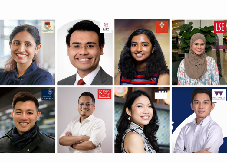 Top row, left to right: Pashiini Supramaniam (Imperial College London), Daniel H. Kamaruddin (City, University of London), Gauri Gupta (University of Cambridge), Raihan Anuar (The London School of Economics and Political Science).
Bottom row, left to right: Shaun Tang (University of Oxford), Nik Nazmi Nik Ahmad (King’s College London), Quan Choy (University College London), Eizlan Yeo Anwar Yeo (Warwick University).